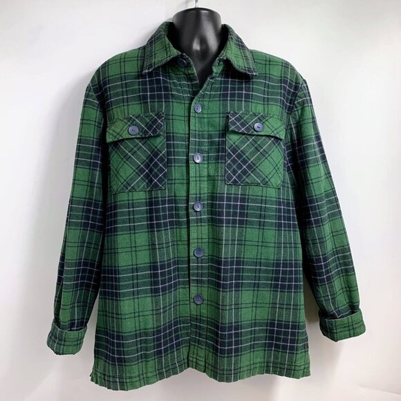 Alaska Wilderness Gear Men's Plaid Cotton Flannel Button Up Long Sleeve Size L - Picture 1 of 11